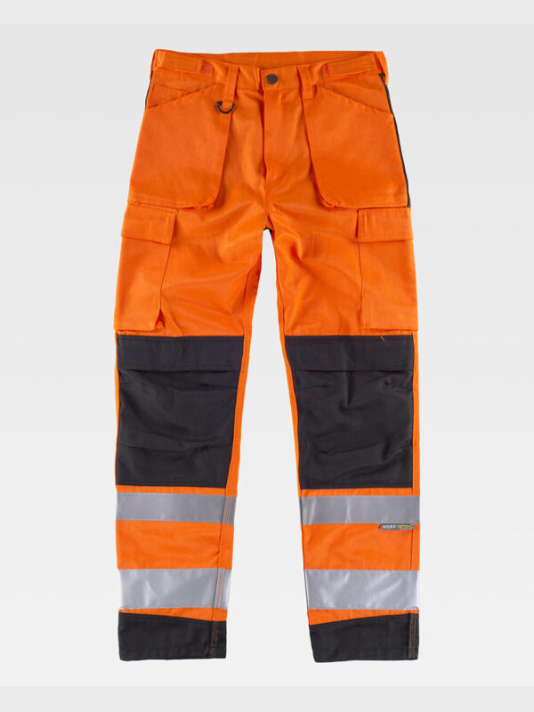 Pantalone triple cuciture protezione alle ginocchia alta visibilita classe 1 - immagine 3