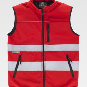 Gilet softshell bande rifrangenti tessuto ripstop