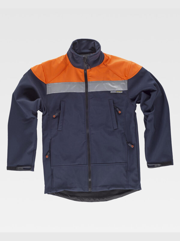 Softshell alta visiilita e bande rifrangenti - immagine 3