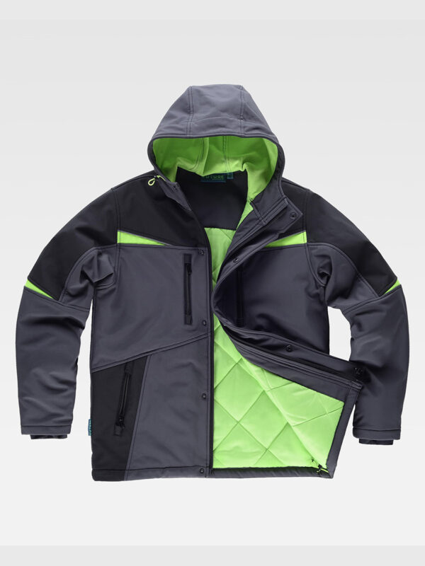 Softshell imbottito con cappucio