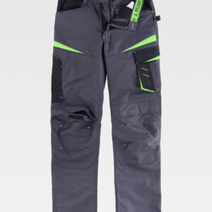 Pantalone da lavoro multitasche protezione alle ginocchia tessuto canvas