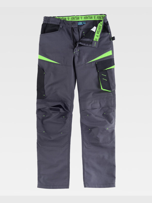 Pantalone da lavoro multitasche protezione alle ginocchia tessuto canvas