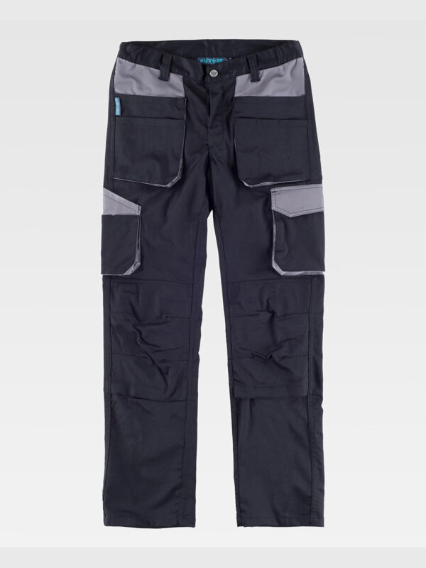 Pantalone da lavoro multitasche elasticizzato protezione alle ginocchia - immagine 2