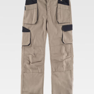 Pantalone da lavoro multitasche elasticizzato protezione alle ginocchia