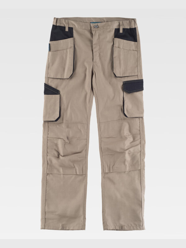 Pantalone da lavoro multitasche elasticizzato protezione alle ginocchia