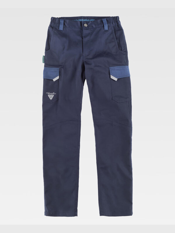 Pantalone da lavoro elasticizzato rinforz nei glutei