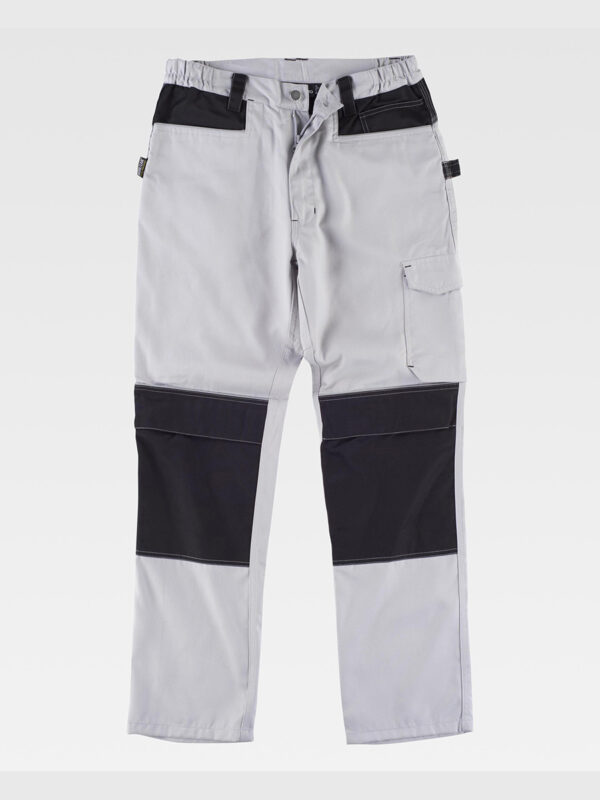 Pantalone da lavoro triple cuciture protezione alle ginocchia rinforzi nei glutei