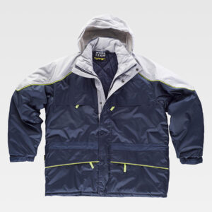 Parka imbottito cappuccio e zip intera