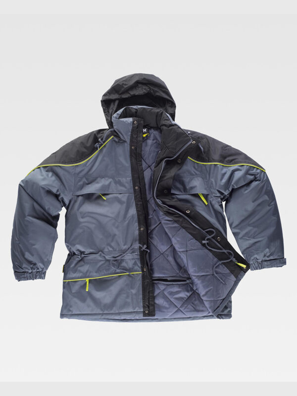 Parka imbottito cappuccio e zip intera - immagine 3