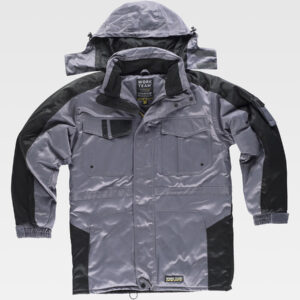 Parka imbottito tessuto antimacchia triple cuciture