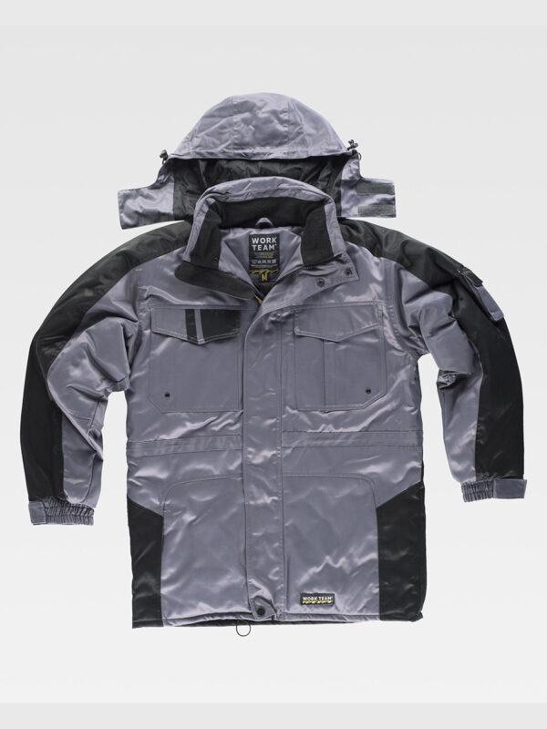Parka imbottito tessuto antimacchia triple cuciture