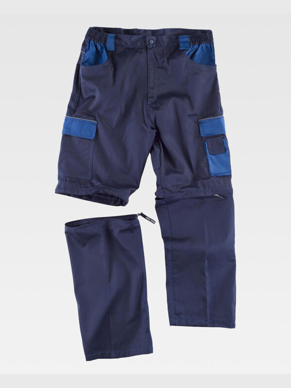 Pantalone da lavoro gambe staccabili rinforzi nei glutei