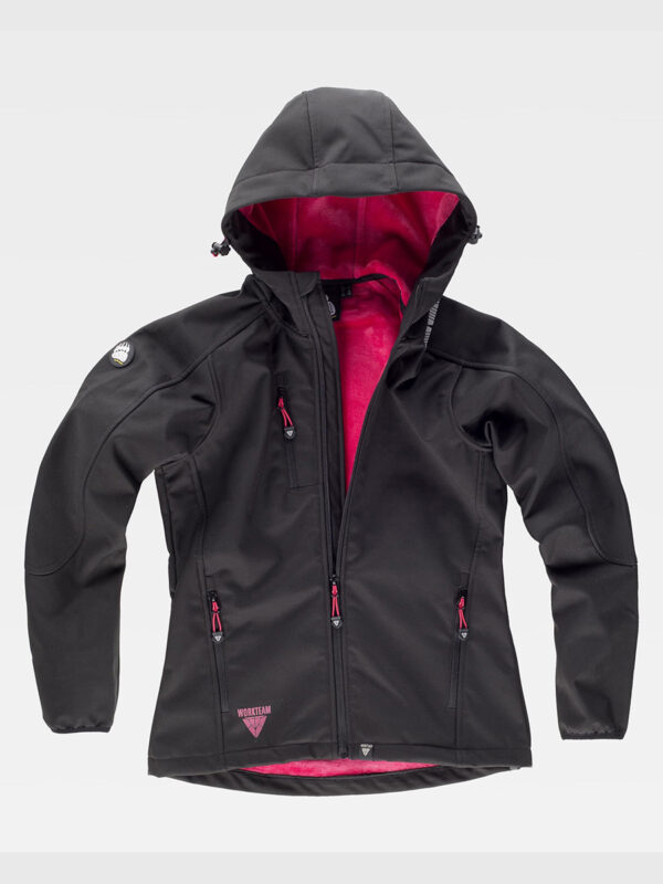 Softshell donna con cappuccio e zip intera - immagine 2