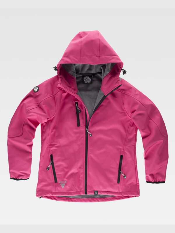 Softshell donna con cappuccio e zip intera - immagine 3