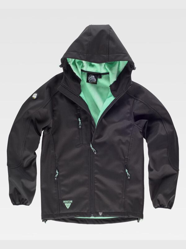 Softshell con cappuccio e zip intera - immagine 3