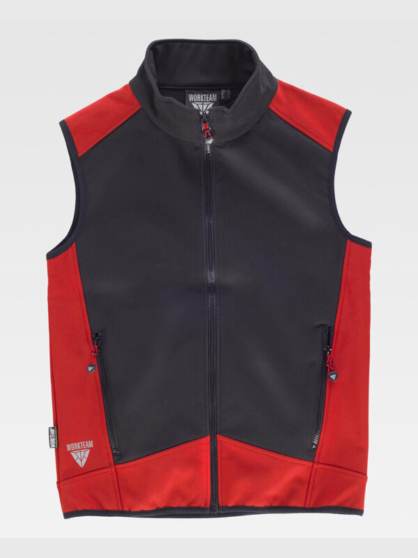 Gilet softshell  tessuto antivento