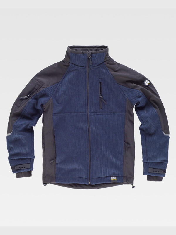 Giacca softshell unisex maniche raglan tessuto cannetè - immagine 2