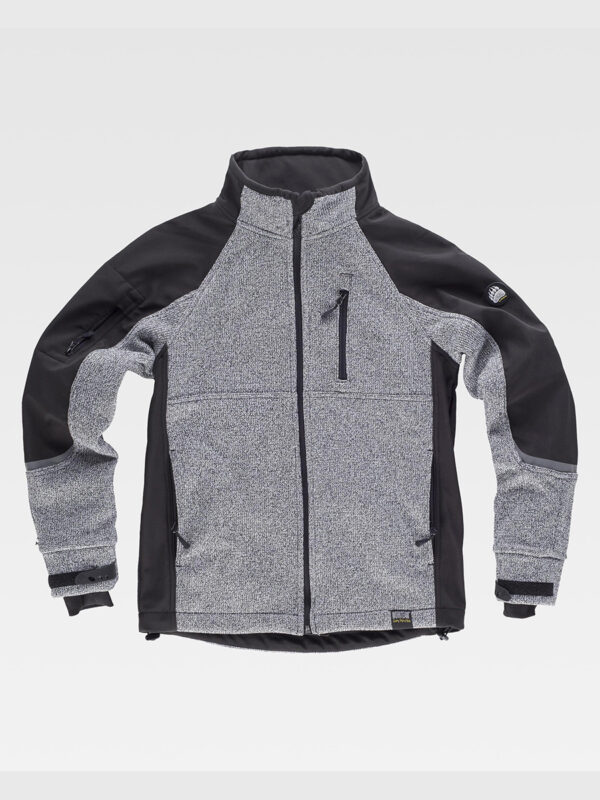 Giacca softshell unisex maniche raglan tessuto cannetè