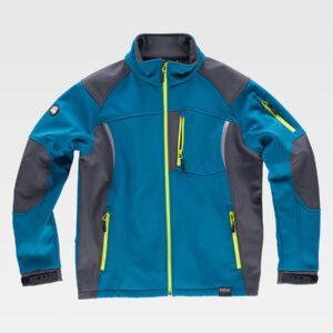 Giacca SOFTSHELL WORKSHELL maniche raglan, collo alto