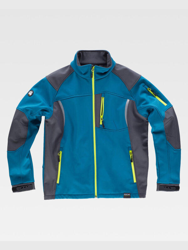 Giacca SOFTSHELL WORKSHELL maniche raglan, collo alto