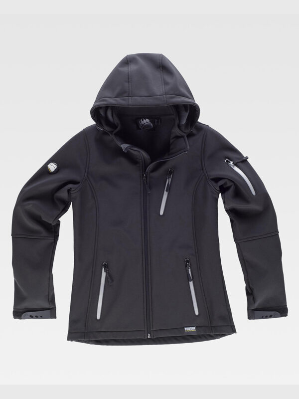 Softshell donna con cappuccio e zip intera - immagine 3