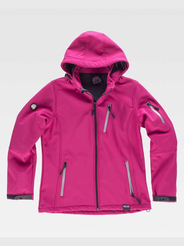Softshell donna con cappuccio e zip intera - immagine 4