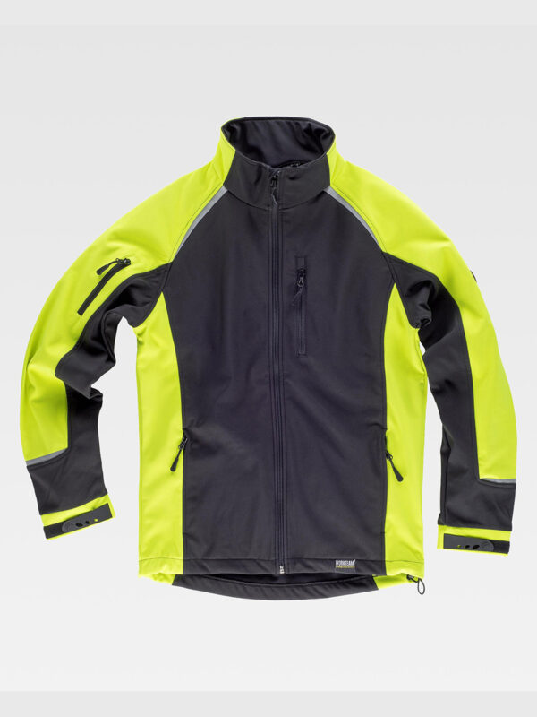 Giacca workshell maniche raglan con rete interna e collo alto. - immagine 2