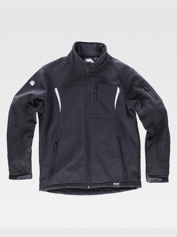 Giacca Workshell maniche raglan e dettagli rifrangenti