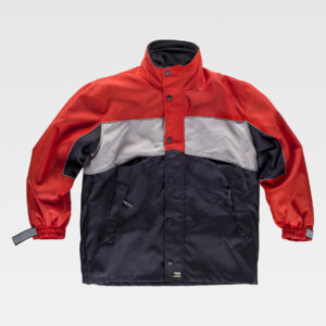 parka imbottitura in pile staccabile combinato tricolore