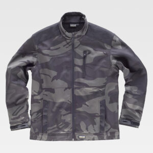 Giacca Workshell collo alto mimetica.