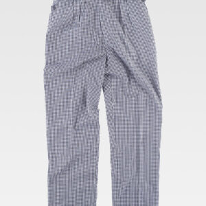 Pantalone cuoco tessuto a quadretti