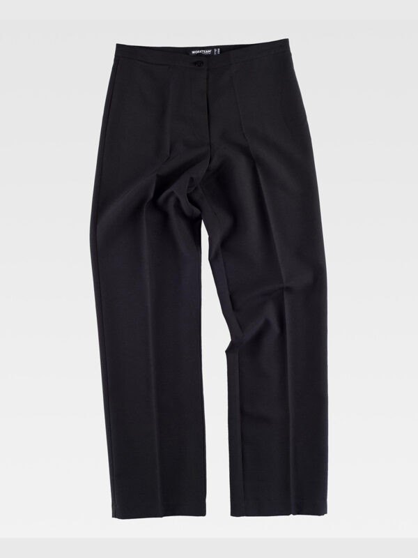 Pantalone donna con cintura e pences - immagine 3