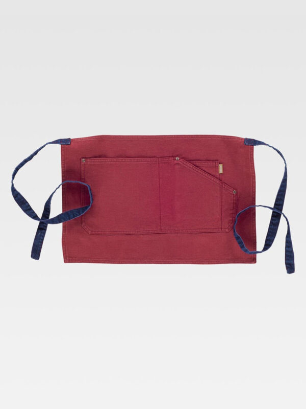 Grembiule senza pettorina corto cotone canvas - immagine 4