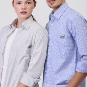 Camicia manica lunga a quadretti
