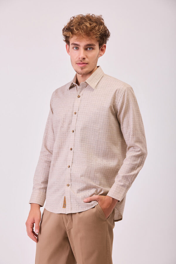 Camicia manica lunga a quadretti - immagine 3