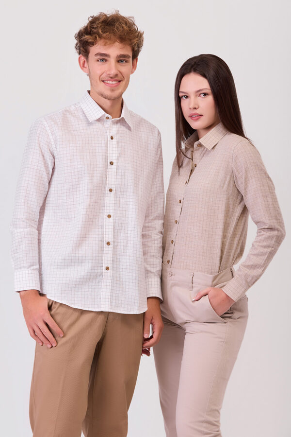Camicia manica lunga a quadretti