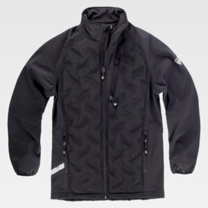Giacca Workshell in tessuto combinato