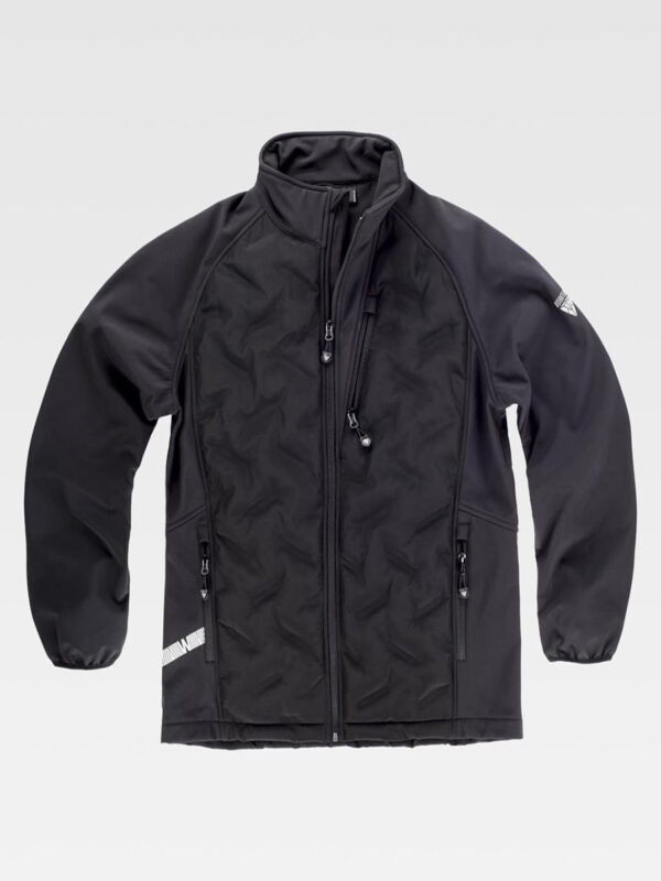 Giacca Workshell in tessuto combinato
