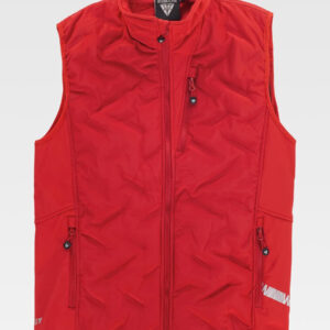 Gilet Workshell in tessuto combinato