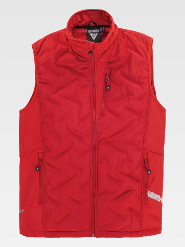 Gilet Workshell in tessuto combinato