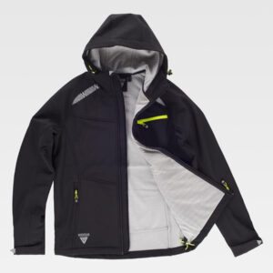 Giacca Workshell con dettagli riflettenti e maniche ranglan