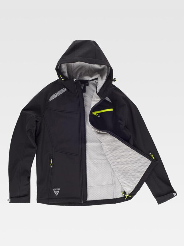 Giacca Workshell con dettagli riflettenti e maniche ranglan