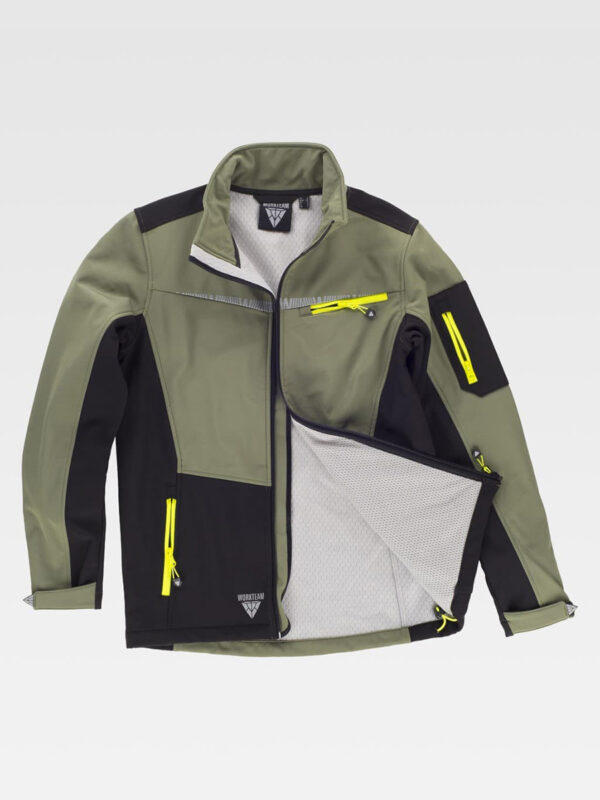 Giacca Workshell bicolore con dettagli riflettenti - immagine 5