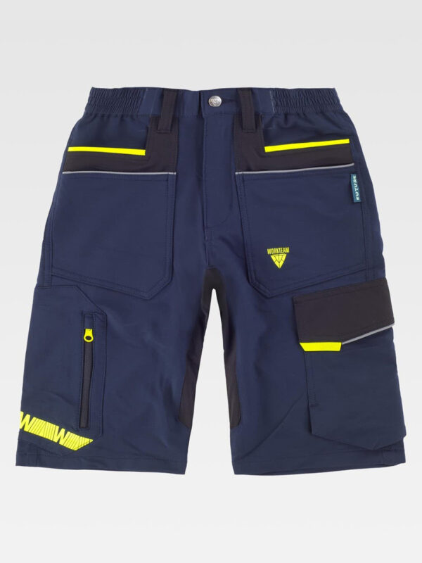 Bermuda elasticizzato bicolore