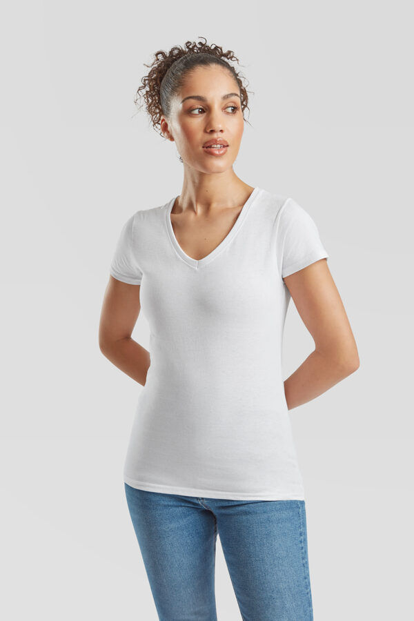 T-shirt donna manica corta collo a V VALUEWEIGHT - immagine 4