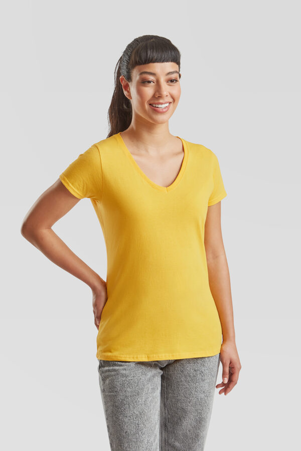 T-shirt donna manica corta collo a V VALUEWEIGHT - immagine 5