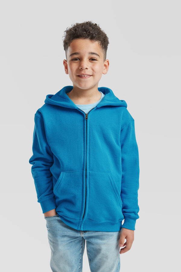Felpa bambino cappuccio e zip CLASSIC UNISEX - immagine 4