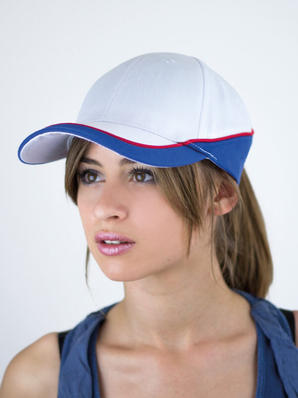 Cappello visiera curva 6 pannelli RACING