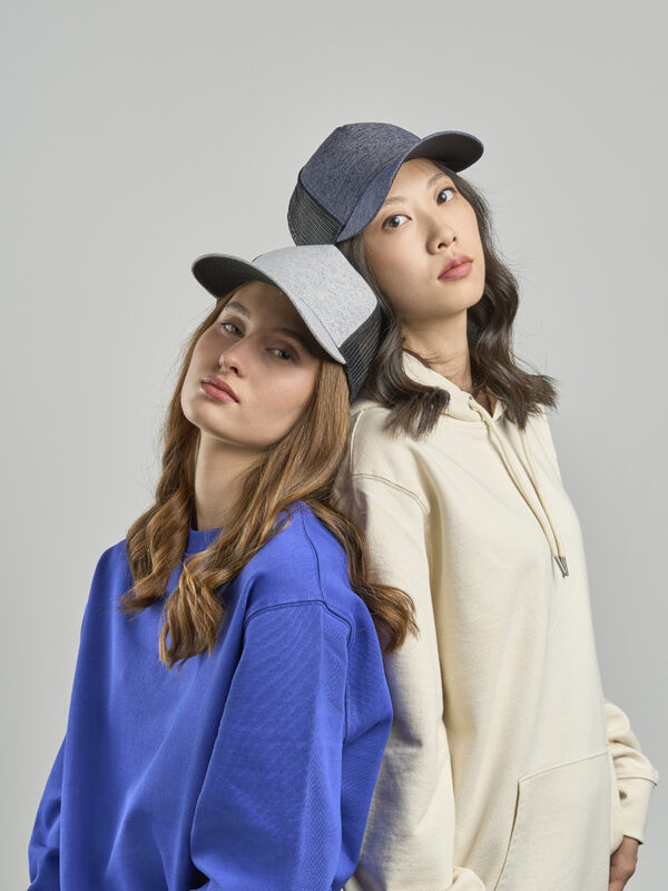 Cappello visiera curva 5 pannelli mesh posteriore RAPPER