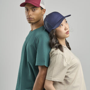 Cappello visiera curva 5 pannelli mesh posteriore RAPPERCOTTON